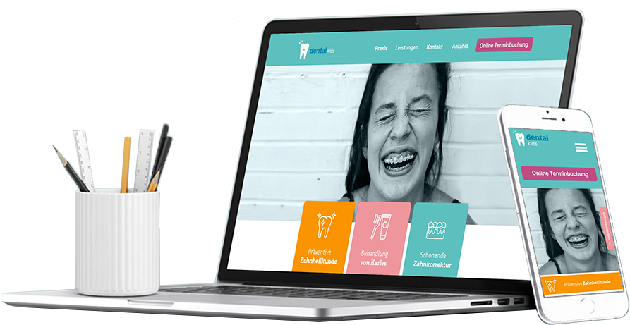 Responsive Zahnarzt Website erstellt mit Webflow